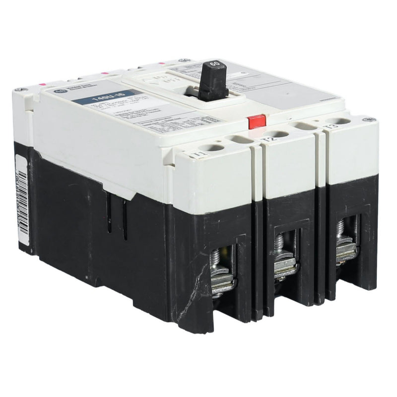 140U-I6C3-C60M Allen-Bradley Molded Case Circuit Breaker 60 A 3 Pole 600 VAC I Frame Thermal Magnetic 65000 A