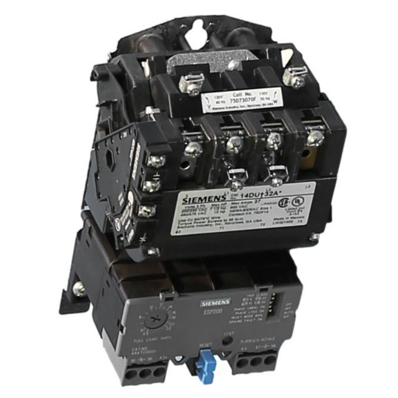 14DUD32AA Siemens Non-Reversing Motor Starter 240 V 27 A 14 kA 8.6 W 10 hp 3 Pole Three Phase Screw 110 to 240 V Coil
