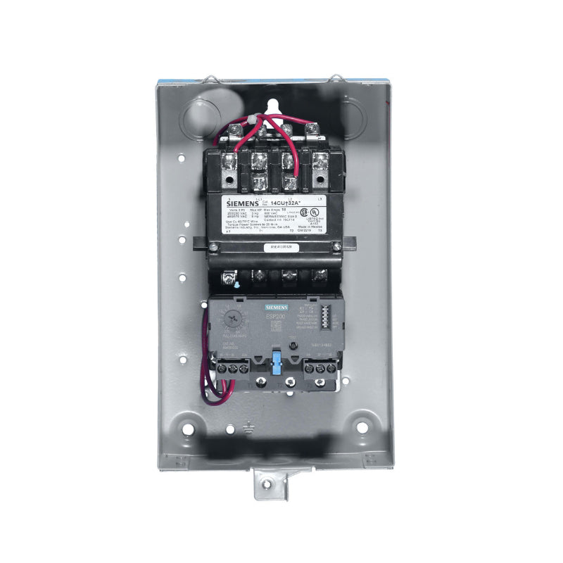 14DUE32BA Siemens Non-Reversing Motor Starter 240 V 27 A 14 kA 8.6 W 7.5 hp 3 Pole Three Phase Screw 110 to 240 V Coil