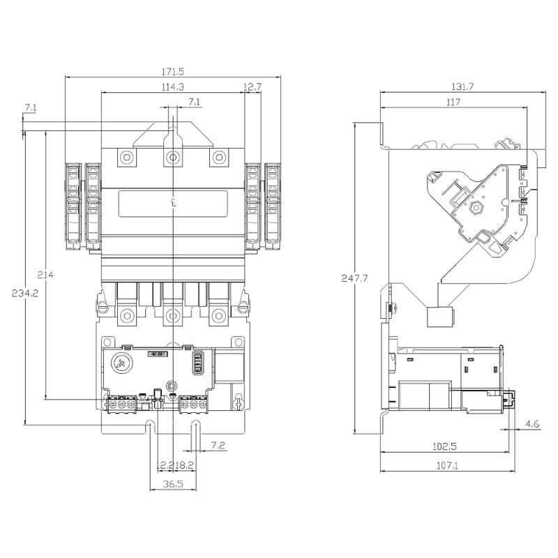 14HUG32AA Siemens Non-Reversing Motor Starter 600 V 90 A 14 kA 14 W 50 hp 3 Pole Three Phase Screw 110 to 240 V Coil