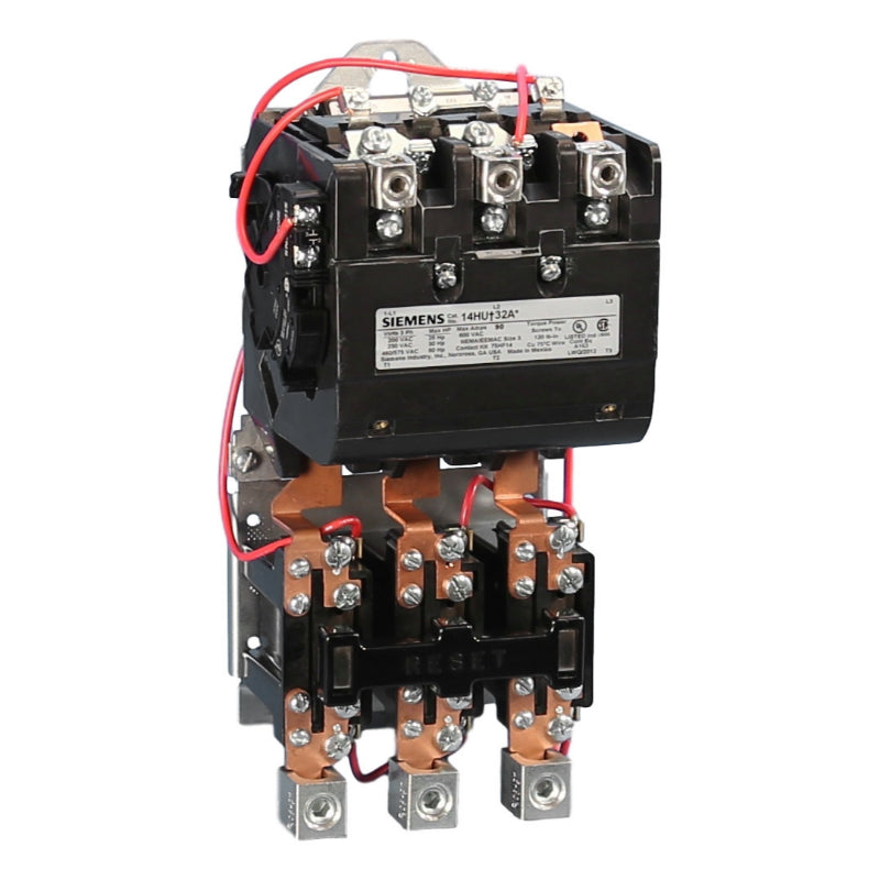 14HU+32AA Siemens NEMA Starter 600 V 90 A 50 hp Three Phase Screw 120 V Coil