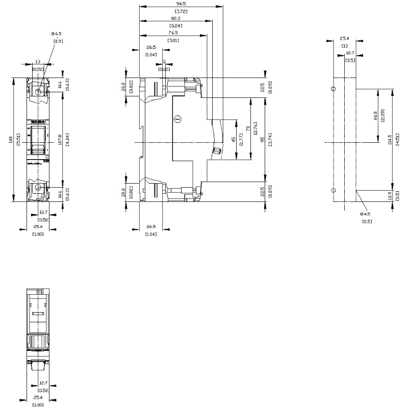 3VA5120-6ED11-0AA0 Siemens Sentron 3VA & HEAS Molded Case Circuit Breaker 20 A 1 Pole 415 VAC 125A Frame Thermal Magnetic 150 kA