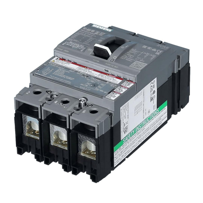 3VA5215-5EC31-0AA0 Siemens Sentron 3VA & MFAS Molded Case Circuit Breaker 150 A 3 Pole 690 VAC 250A Frame Thermal Magnetic Three Phase 85 kA