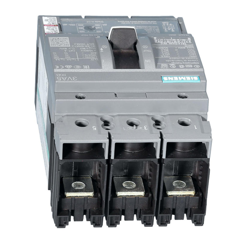 3VA5215-5EC31-0AA0 Siemens Sentron 3VA & MFAS Molded Case Circuit Breaker 150 A 3 Pole 690 VAC 250A Frame Thermal Magnetic Three Phase 85 kA
