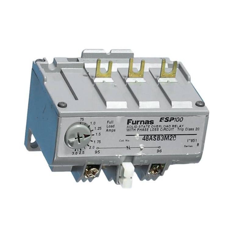 48ASB3M20 Furnas ESP100 Series Solid State Overload Relay 0.75 to 3 A Class 20