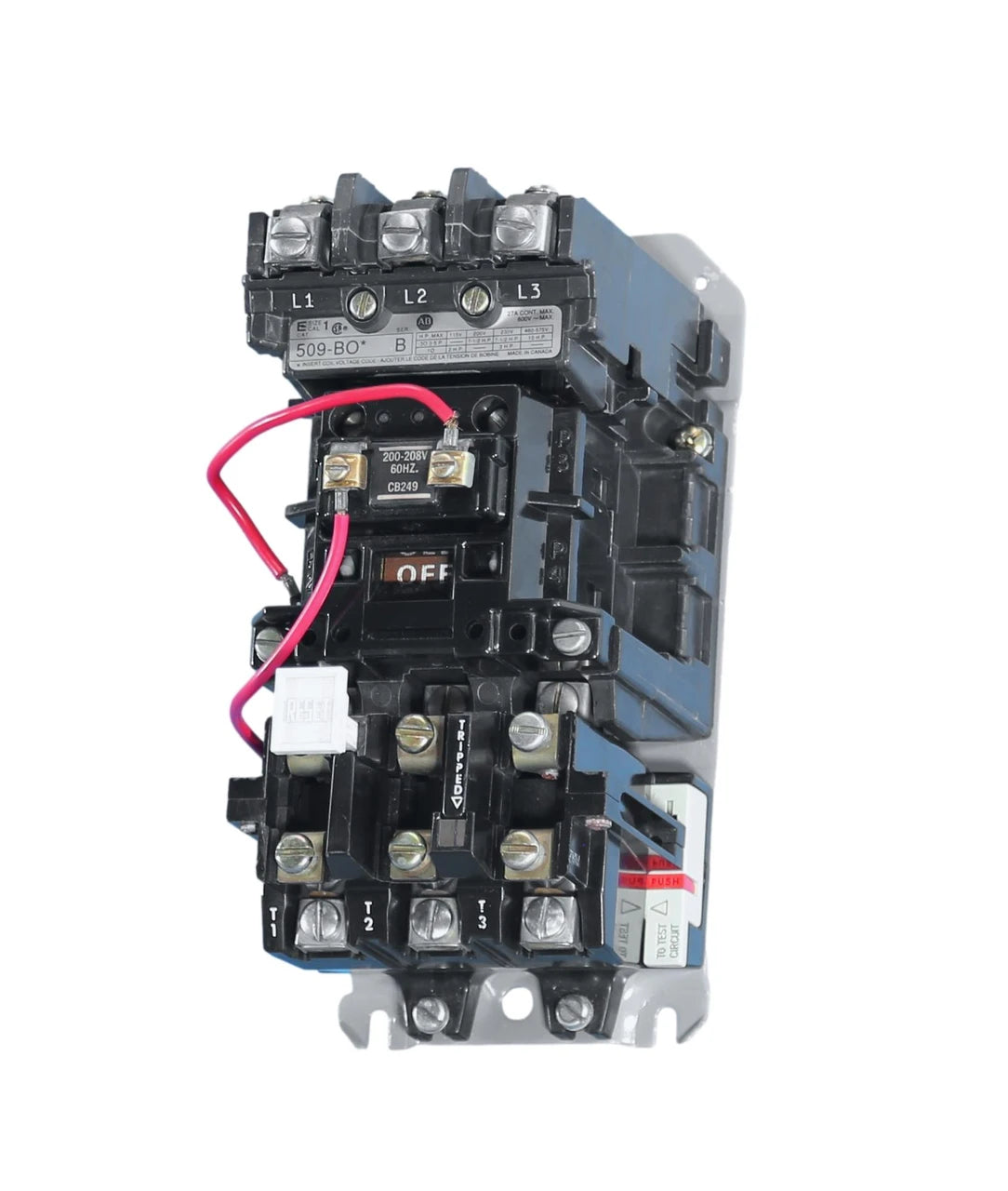 509-BOH Allen-Bradley NEMA Size-1 Starter, 200-208V Coil