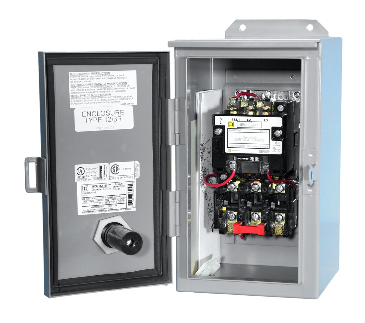 Rain Proof/Dust Tight 8536SCA3V06 New Size-1 Square D Magnetic Starter 480V