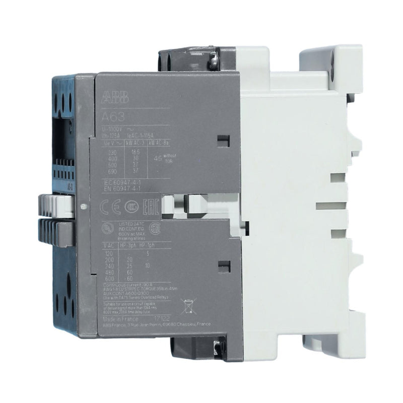 A63-30-11-84 ABB A63 Contactor 600 V 3 Pole Three Phase