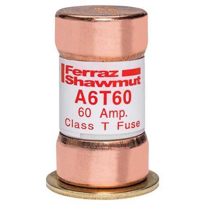 A6T60 Mersen A6T Fast Acting Fuse 600 V 200 kA Class T Ferrule Terminal 60 A