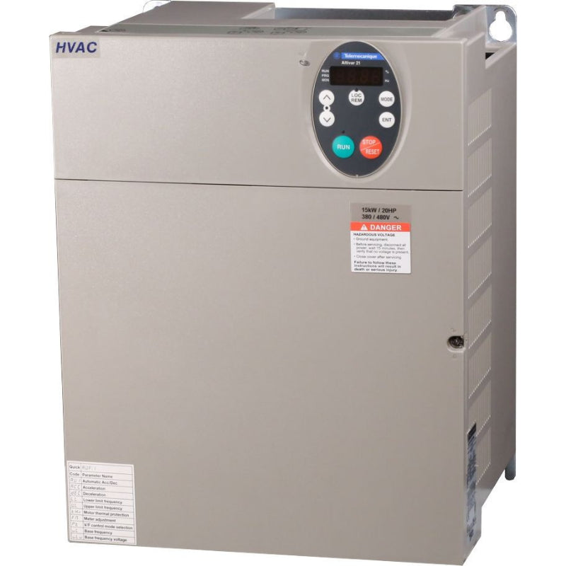 ATV21HD15N4 Schneider Electric ATV21 Series Variable Speed Drive 480 VAC Three Phase 20 hp