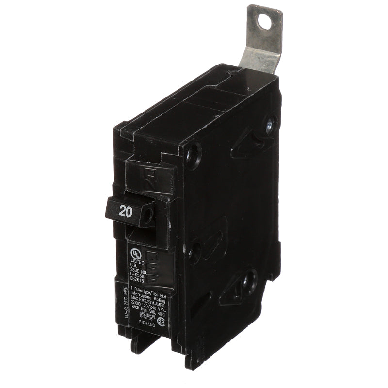 B120H Siemens BLH Molded Case Circuit Breaker 20 A 1 Pole 120/240 VAC BL 125A Frame Thermal Magnetic Load Side Lug 22 kA