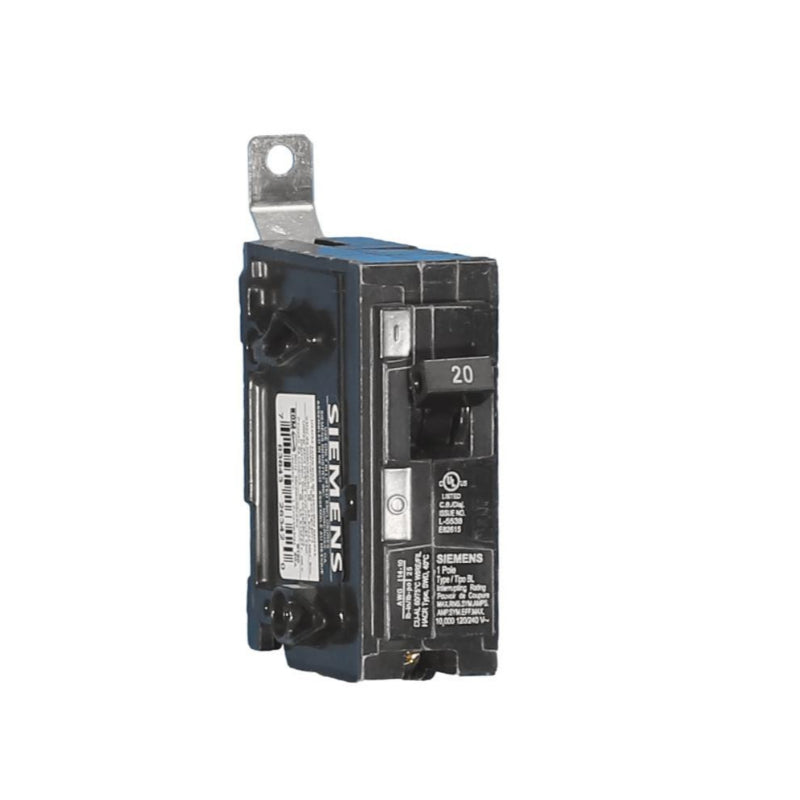 B120 Siemens BL Molded Case Circuit Breaker 20 A 1 Pole 120/240 VAC BL 125A Frame Thermal Magnetic Load Side Lug Bolt-On 10 kA