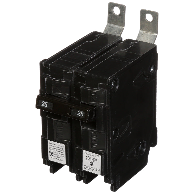 B225H Siemens BLH Molded Case Circuit Breaker 25 A 2 Pole 120/240 VAC BL 125A Frame Thermal Magnetic Load Side Lug 22 kA