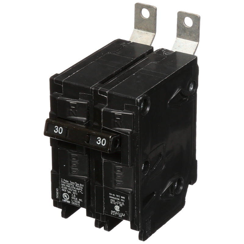 B230H Siemens BLH Molded Case Circuit Breaker 30 A 2 Pole 120/240 VAC BL 125A Frame Thermal Magnetic Load Side Lug 22 kA