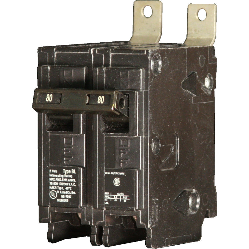 B240 Siemens BL Molded Case Circuit Breaker 40 A 2 Pole 120/240 VAC BL 125A Frame Thermal Magnetic Load Side Lug Bolt-On 10 kA