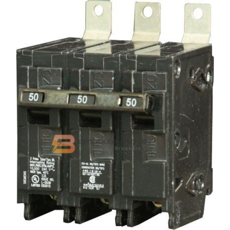 B31500S01 Siemens BL Molded Case Circuit Breaker 15 A 3 Pole 240 VAC BL 125A Frame Thermal Magnetic Load Side Lug 10 kA