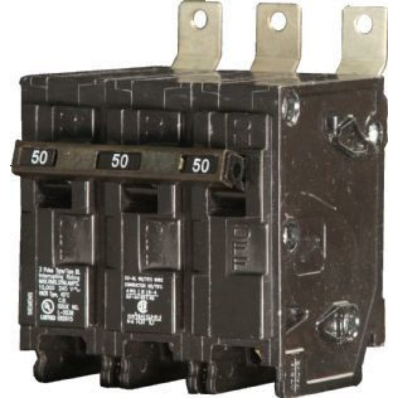 B350 Siemens BL Molded Case Circuit Breaker 50 A 3 Pole 240 VAC BL 125A Frame Thermal Magnetic Load Side Lug Bolt-On 10 kA