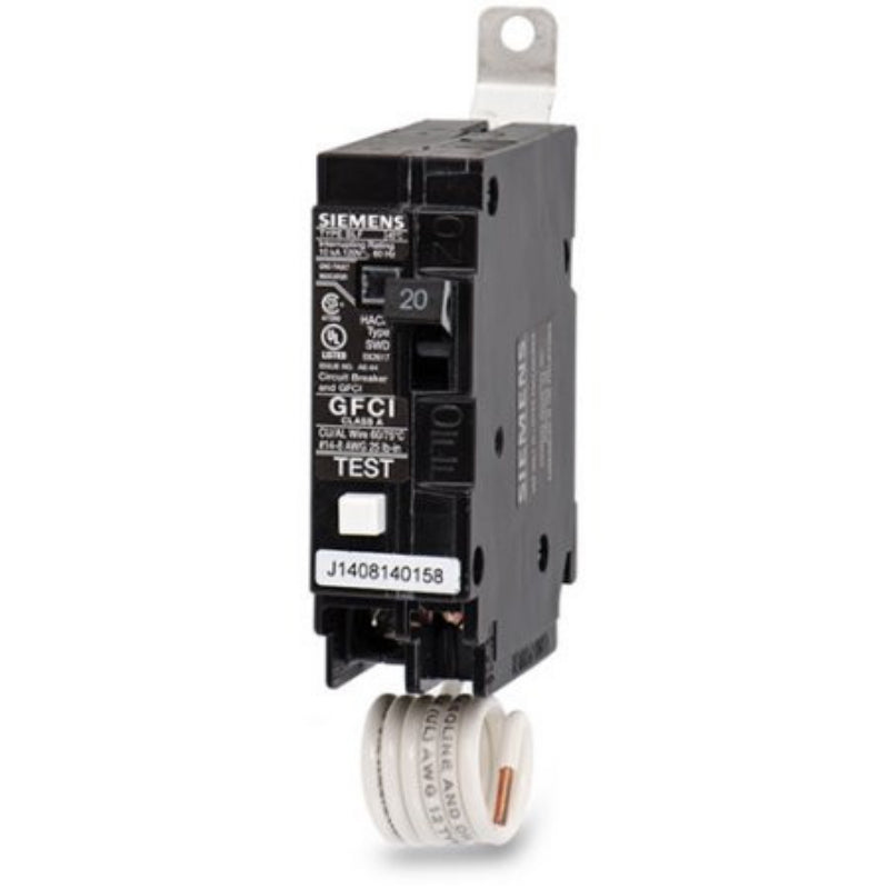 BF120 Siemens BLF Molded Case Circuit Breaker 20 A 1 Pole 120 VAC Thermal Magnetic Lug 10 kA