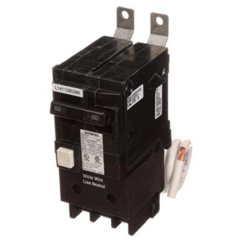 BF220A Siemens BLFB Ground Fault Circuit Breaker 20 A 2 Pole 120/240 VAC Thermal Magnetic/Electronic Lug 10 kA