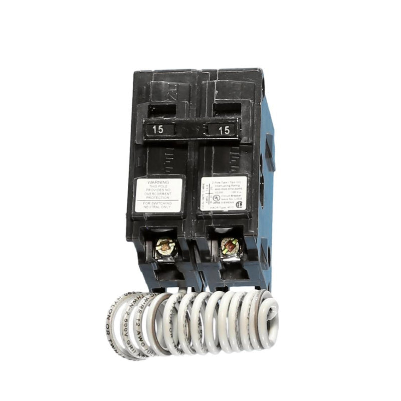 BG215 Siemens BLG Switching Neutral Circuit Breaker 15 A 2 Pole 120 VAC BL 125A Frame Thermal Magnetic Lug 10 kA
