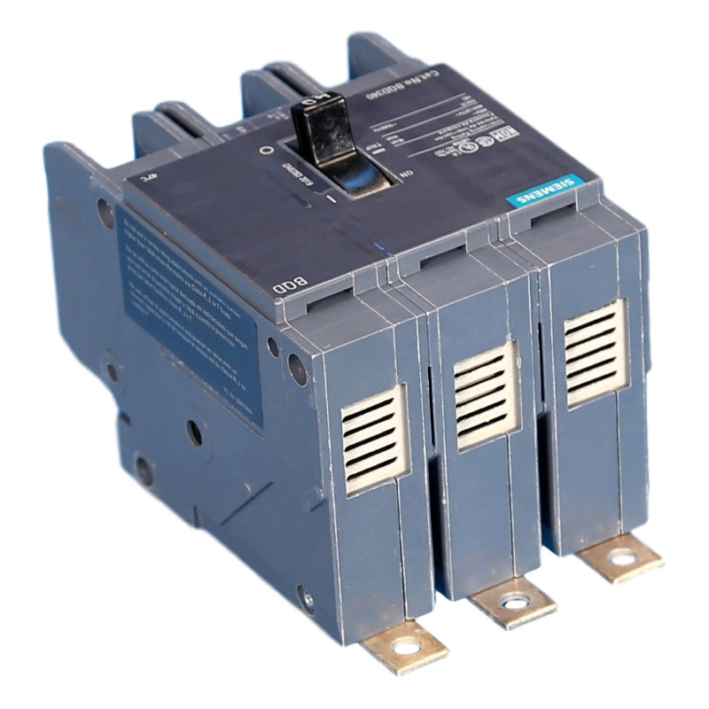 BQD3100 Siemens BQD Molded Case Circuit Breaker 100 A 3 Pole 480 VAC BQD 100A Frame Thermal Magnetic Load Lug 14 kA