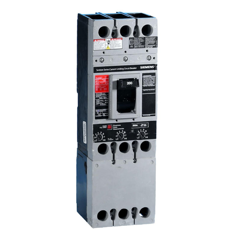 CFD63B200 Siemens Sentron & CFD6-A Molded Case Circuit Breaker 200 A 3 Pole 600 VAC FD 250A Frame Thermal Magnetic Line and Load Side Lug 200 kA