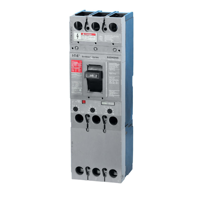 CFD63B225 Siemens Sentron & CFD6-A Molded Case Circuit Breaker 225 A 3 Pole 600 VAC FD 250A Frame Thermal Magnetic Line and Load Side Lug 200 kA