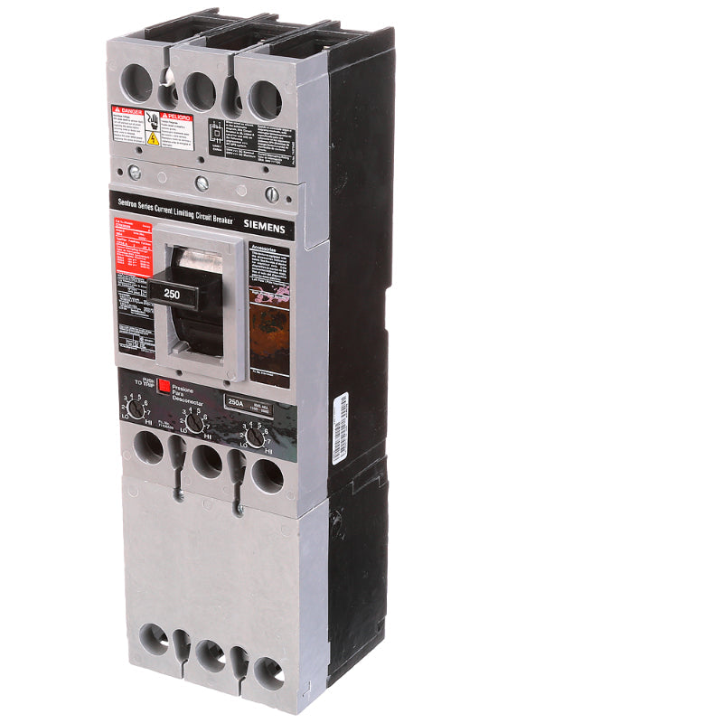 CFD63B250 Siemens Sentron & CFD6-A Molded Case Circuit Breaker 250 A 3 Pole 600 VAC FD 250A Frame Thermal Magnetic Line and Load Side Lug 200 kA
