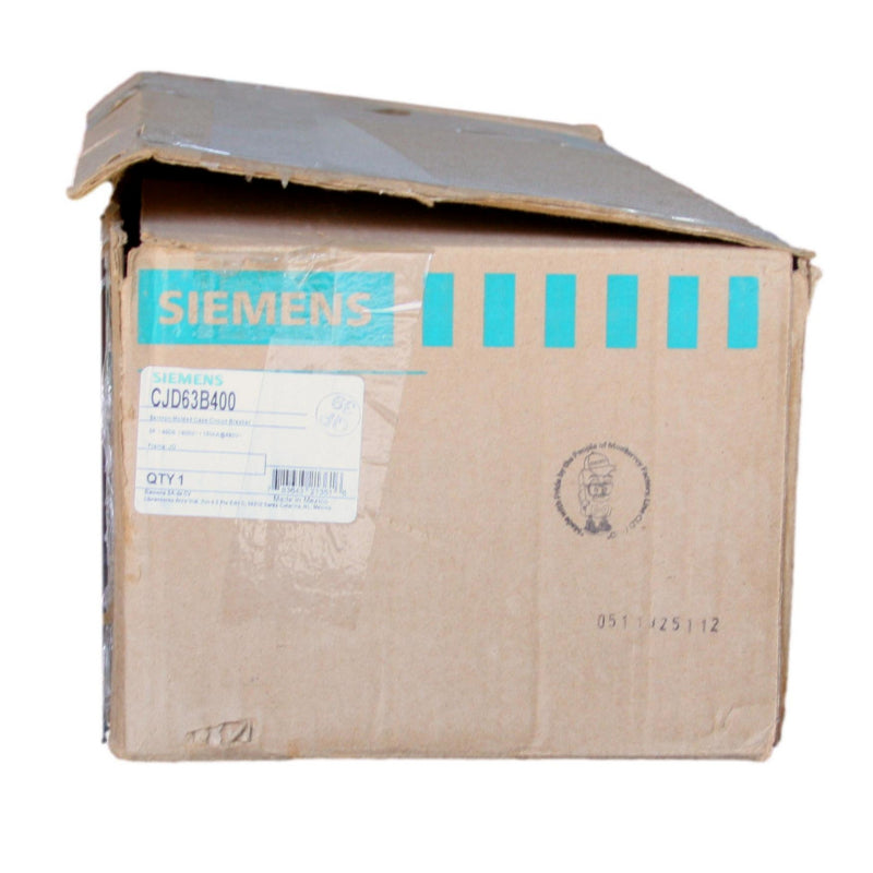 CJD63B400 Siemens Sentron & CJD6-A Molded Case Circuit Breaker 400 A 3 Pole 600 VAC JD 400A Frame Thermal Magnetic Line and Load Side Lug 200000 A