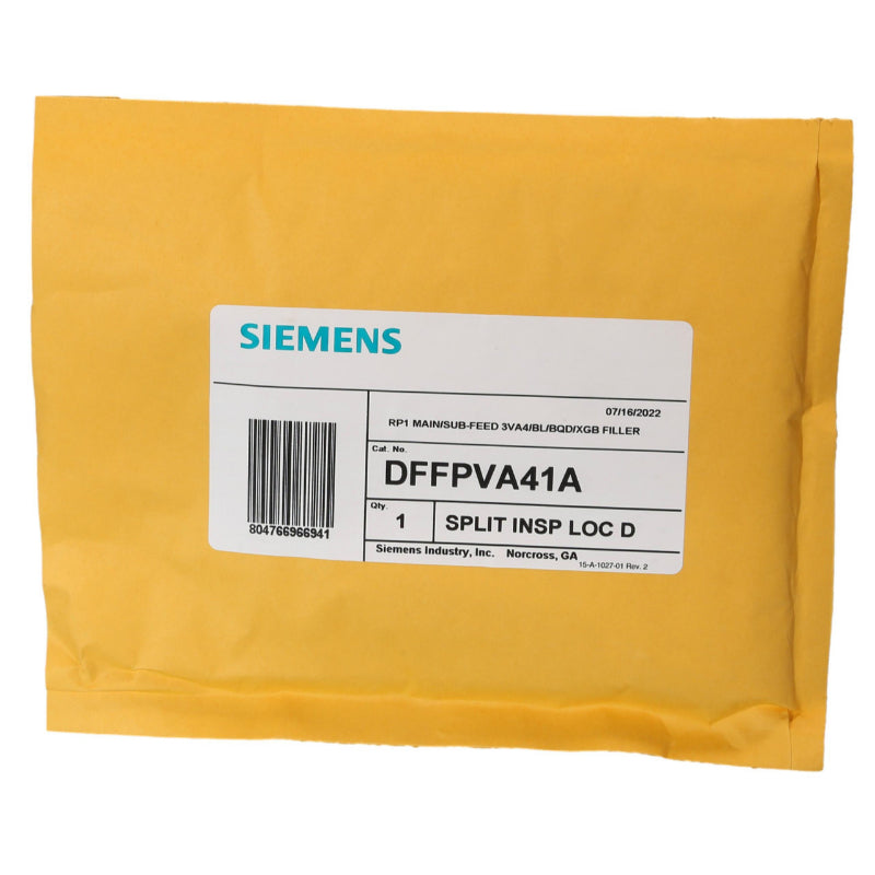 DFFPVA41A Siemens Replacement Filler For RP1 Panel Board