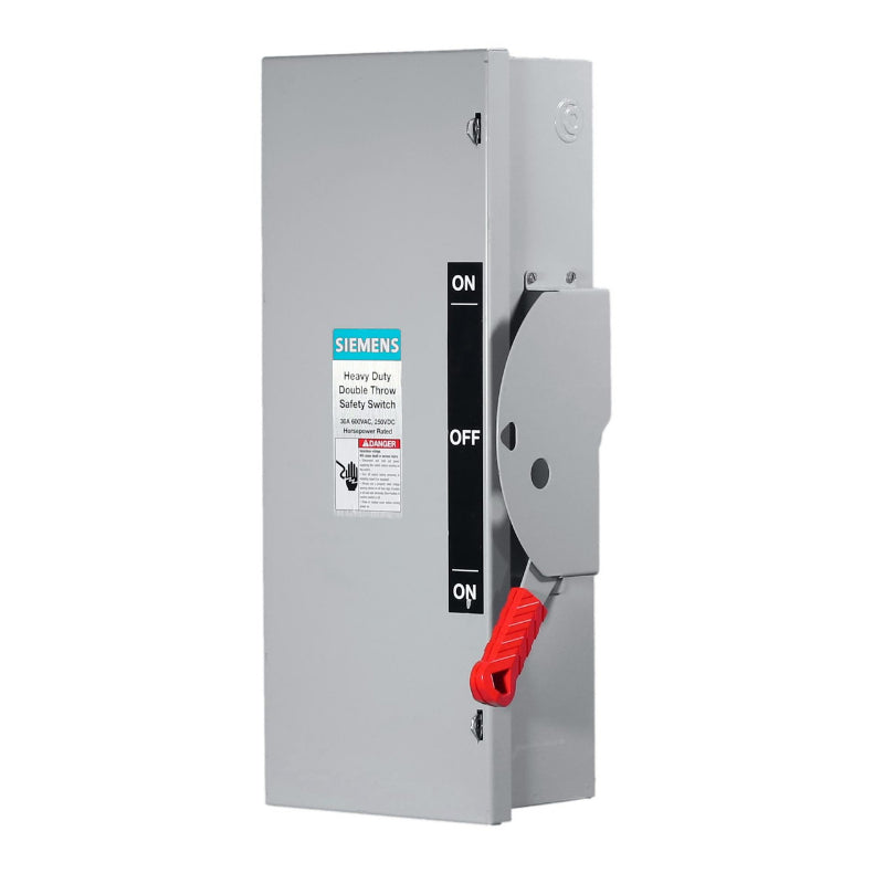 DTNF361 Siemens Safety Switch 600 V 30 A Non-Fusible 3PDT 3 Pole Steel