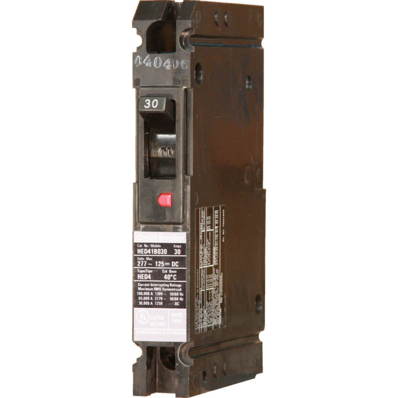 ED41B040L Siemens Sentron ED Molded Case Circuit Breaker 40 A 1 Pole 277 VAC ED 125A Frame Thermal Magnetic Line and Load Side Lug 65 kA