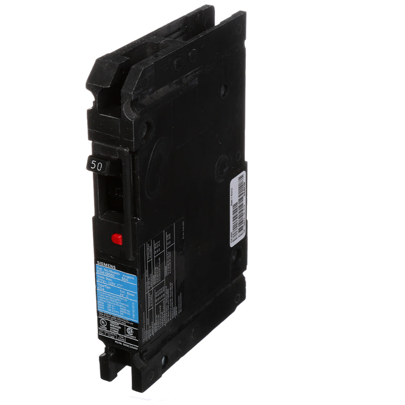 ED41B050 Siemens Sentron ED Molded Case Circuit Breaker 50 A 1 Pole 277 VAC ED 125A Frame Thermal Magnetic Load Lug 65 kA