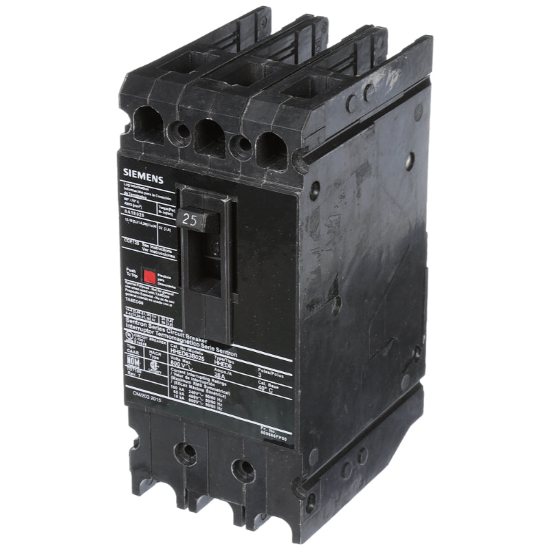 ED63A003 Siemens Sentron ED Molded Case Circuit Breaker 3 A 3 Pole 600 VAC Thermal Magnetic Load Lug 18 kA