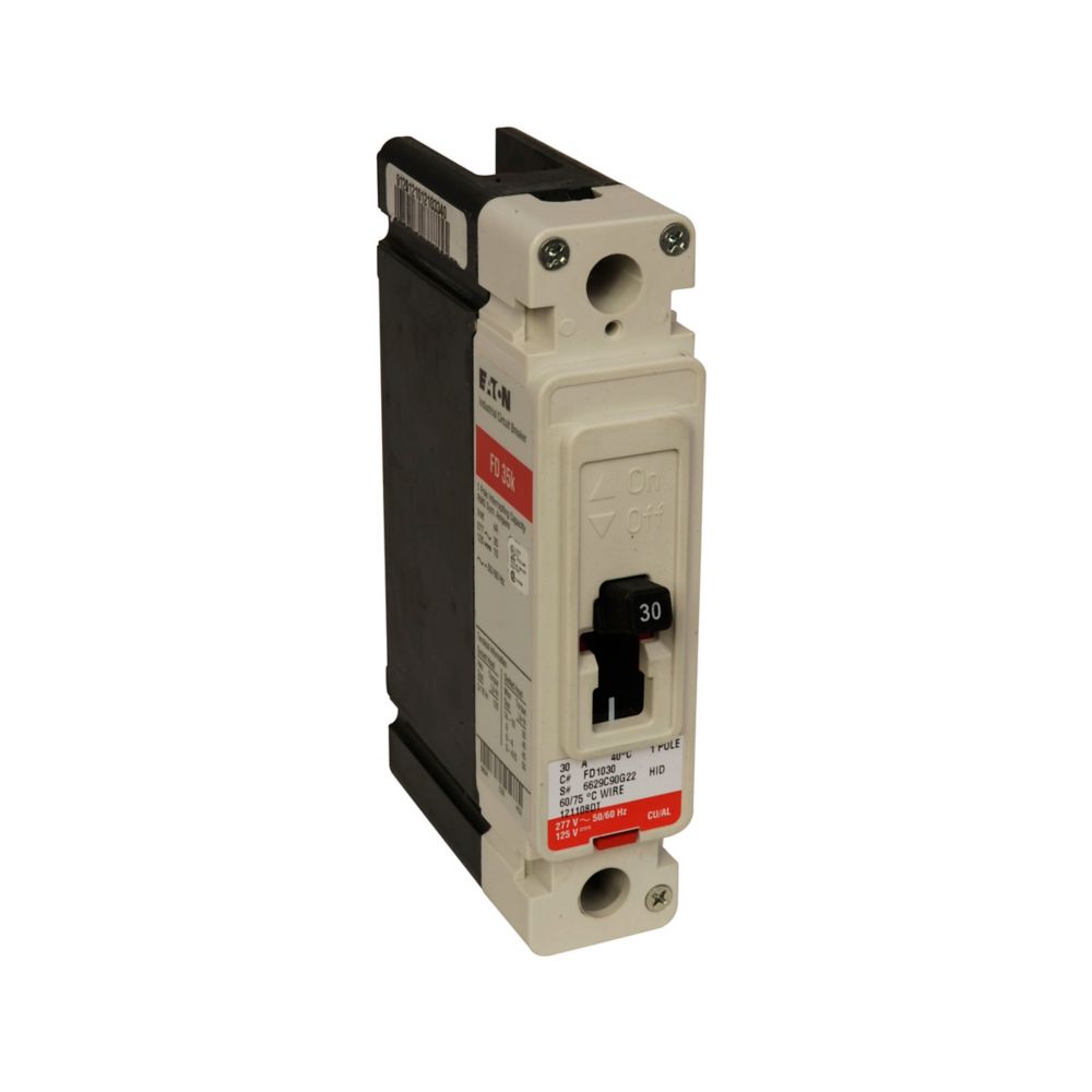 FD1030 Eaton Series C F-Frame 30A 1-Pole 35kA at 277V Circuit Breaker