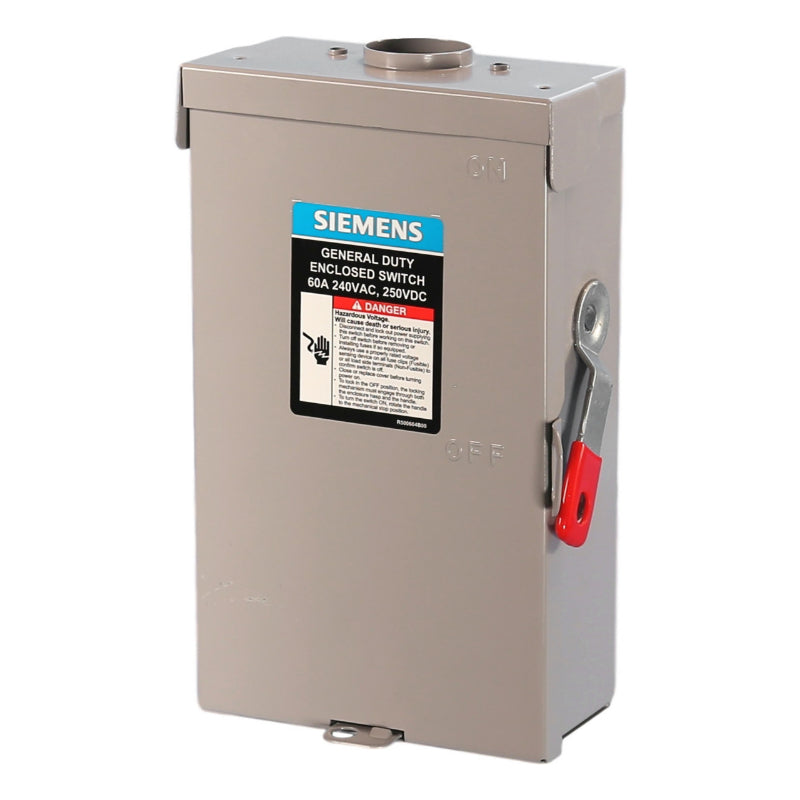 GF222NRA Siemens A & VBII Series Safety Switch 240 V 60 A Fusible 2 Pole