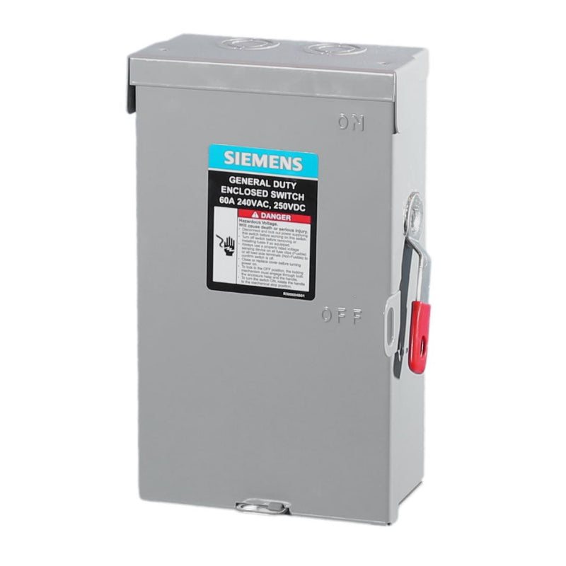 GF322NA Siemens A & VBII Series Safety Switch 240 V 60 A Fusible 3 Pole