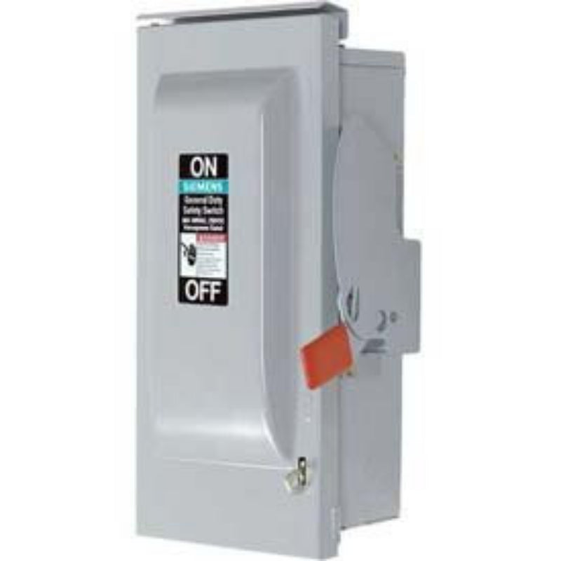 GF323NR Siemens VBII Series Safety Switch 240 VAC 100 A Fusible 3PST 3 Pole Galvanized Steel