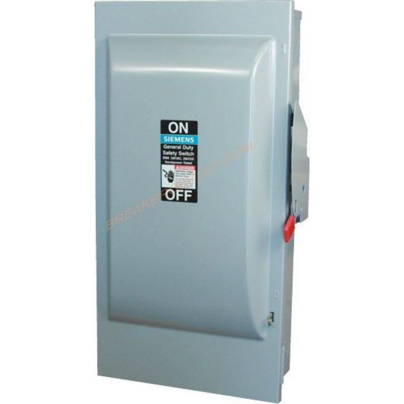 GF324N Siemens VBII Series Safety Switch 240 V 200 A Fusible 3PST 3 Pole Cold Rolled Steel