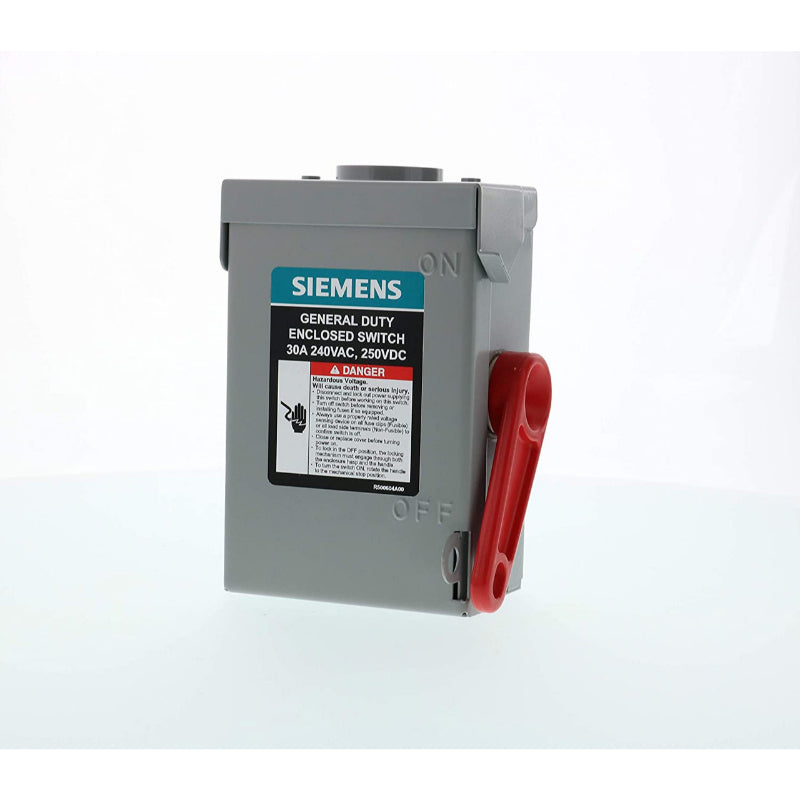 GNF221RA Siemens A & VBII Series Safety Switch 240 V 30 A Non-Fusible 2 Pole