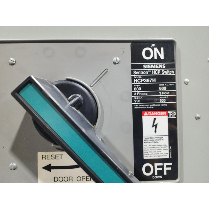 HCP367H Siemens Sentron Disconnect Switch Fusible Unit 600 V 800 A Fusible 3 Pole
