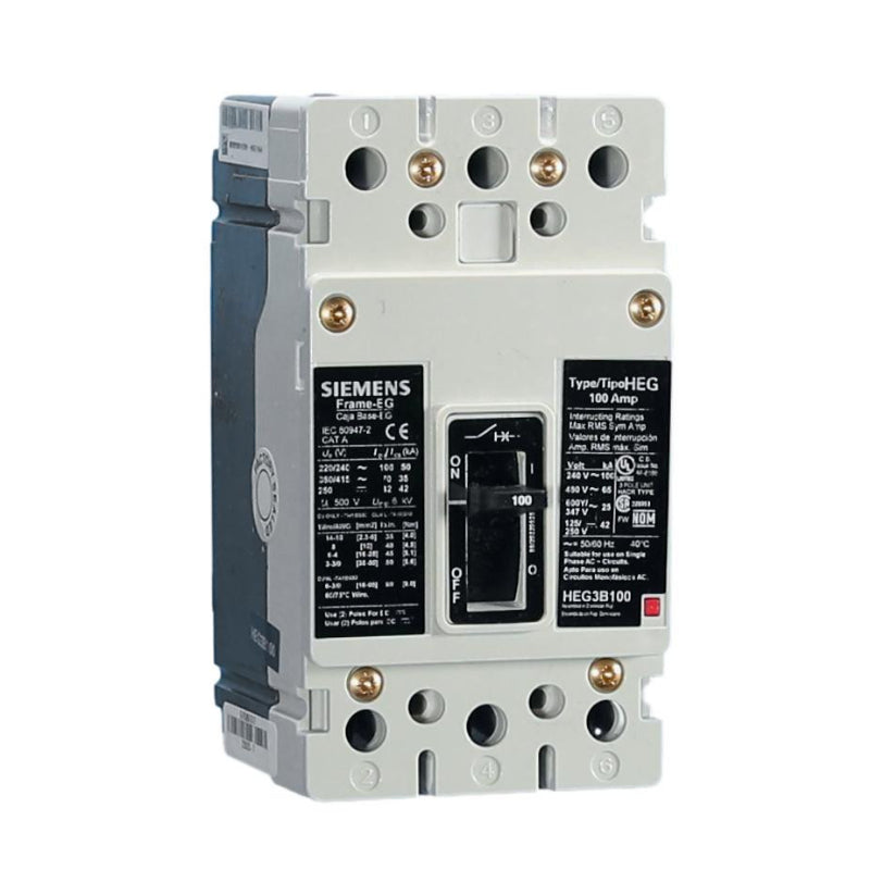 HEG3B030L Siemens HEG Molded Case Circuit Breaker 30 A 3 Pole 600Y/347 VAC EG HEG Frame Thermal Magnetic Line and Load Side Lug 65 kA