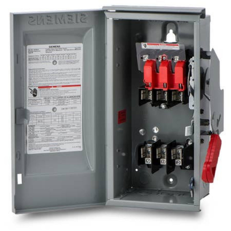 HF362NR Siemens VBII Series Safety Switch 600 VAC 60 A Fusible 3PST 3 Pole Galvanized Steel