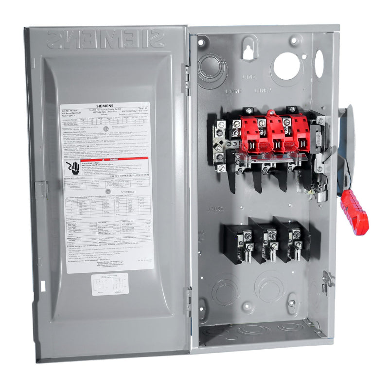 HF363N Siemens VBII Series Safety Switch 600 VAC 100 A Fusible 3PST 3 Pole Steel