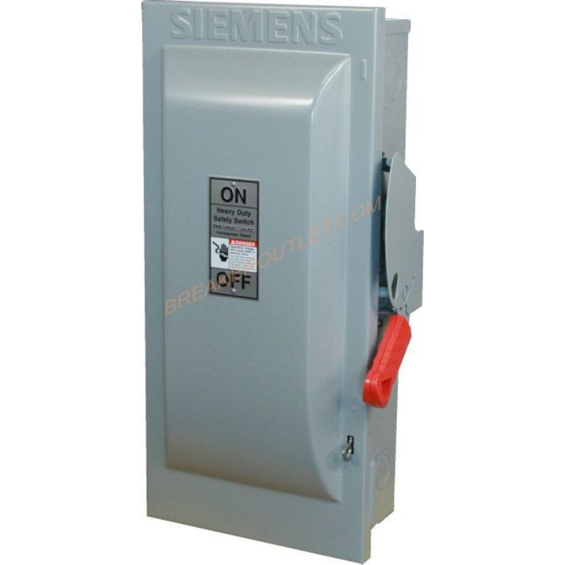 HF363 Siemens VBII Series Safety Switch 600 VAC 100 A Fusible 3PST 3 Pole Class 3