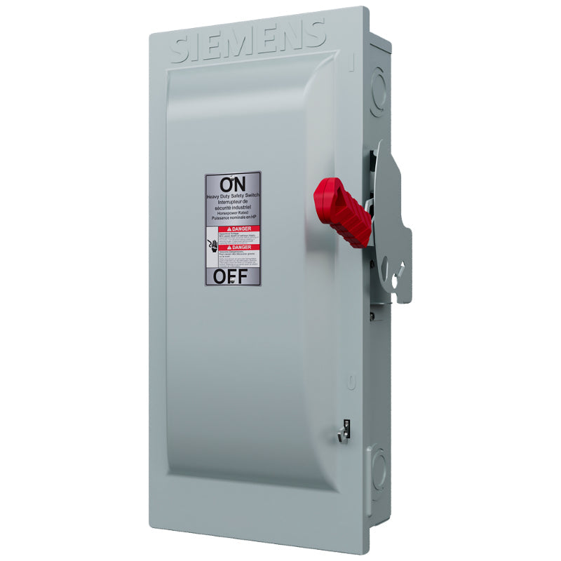 HF363 Siemens VBII Series Safety Switch 600 VAC 100 A Fusible 3PST 3 Pole Class 3