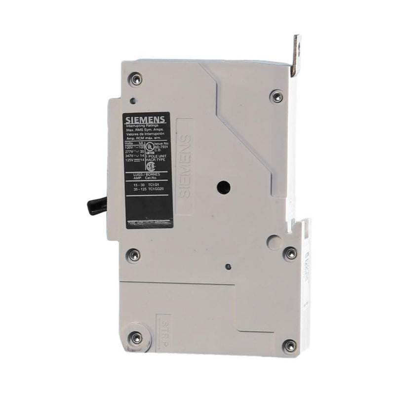 HGB1B020B Siemens HGB Molded Case Circuit Breaker 20 A 1 Pole 347 VAC GB 125A Frame Thermal Magnetic Load Side Lug 35 kA