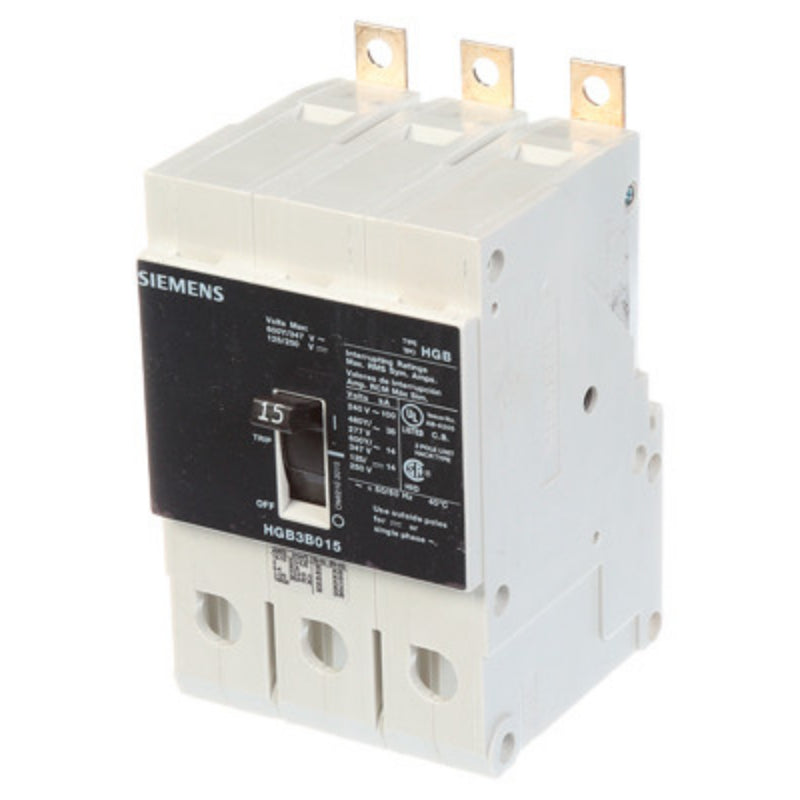 HGB3B020B Siemens HGB Molded Case Circuit Breaker 20 A 3 Pole 600Y/347 VAC GB 125A Frame Thermal Magnetic Load Side Lug 35 kA