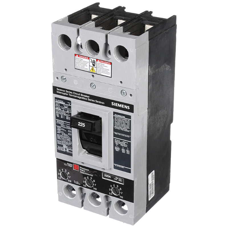 HHFXD63B225 Siemens Sentron & HHFXD6 Molded Case Circuit Breaker Thermal Magnetic 600 V 225 A 3 Pole 200 kA