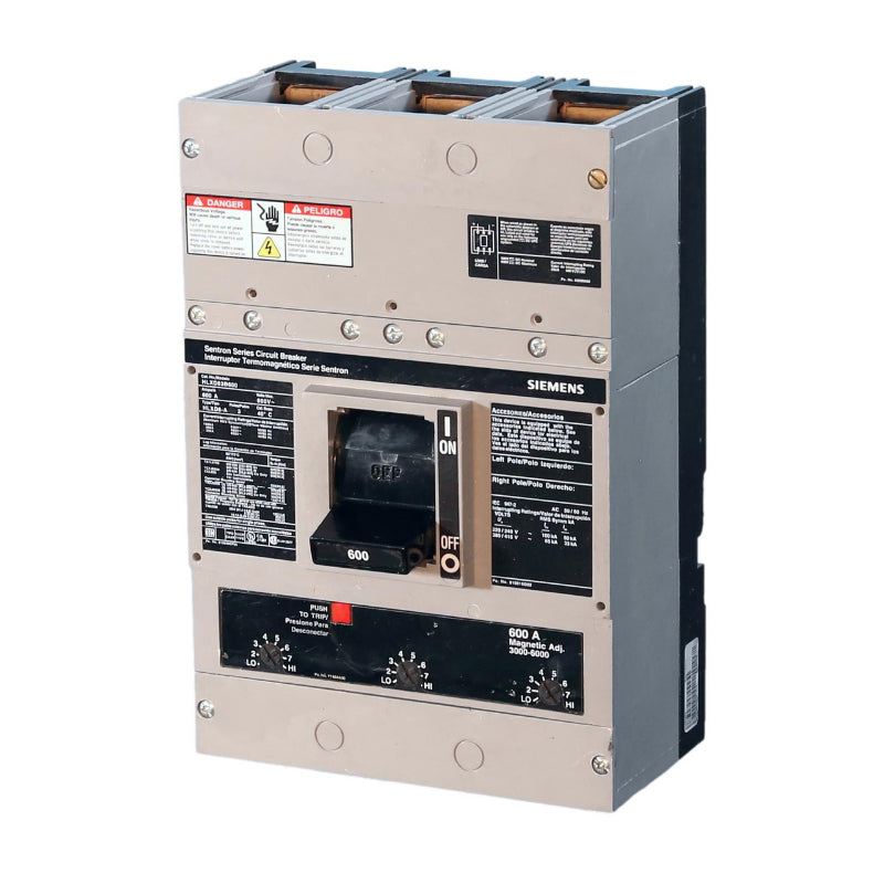 HHLD63B500 Siemens Sentron & HHLD6 Molded Case Circuit Breaker Thermal Magnetic 600 V 500 A 3 Pole 200 kA